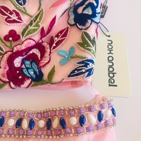 NWT Nox Anabel - 8262 Two Piece Embroidered Mermaid Formal Prom Dress - Picture 9 of 15